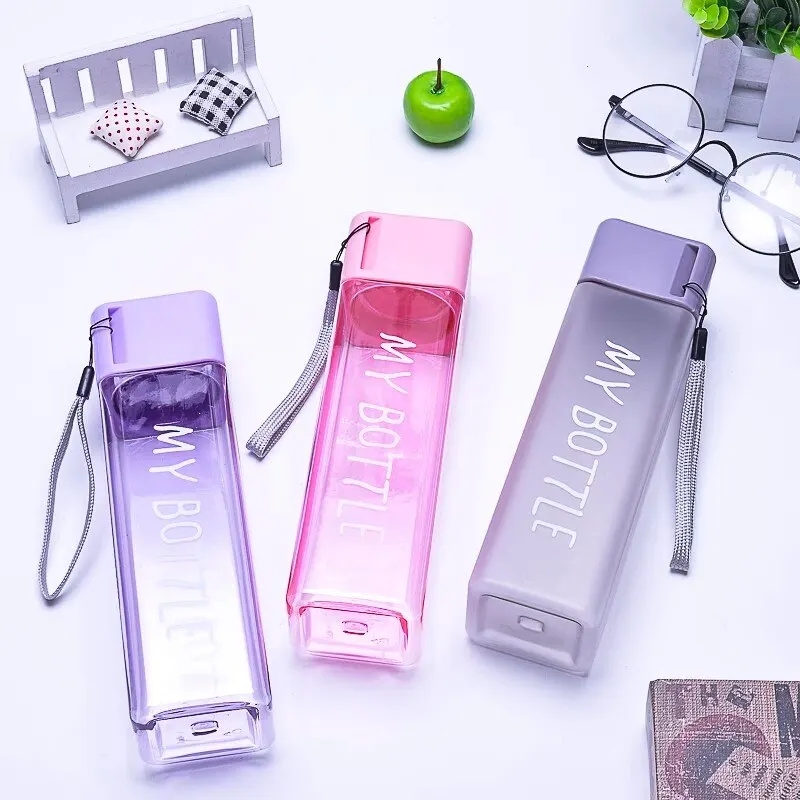 450ml,1 Pcs Clear Square Drink - Outdoor Sport Glass Water Bottle review and price