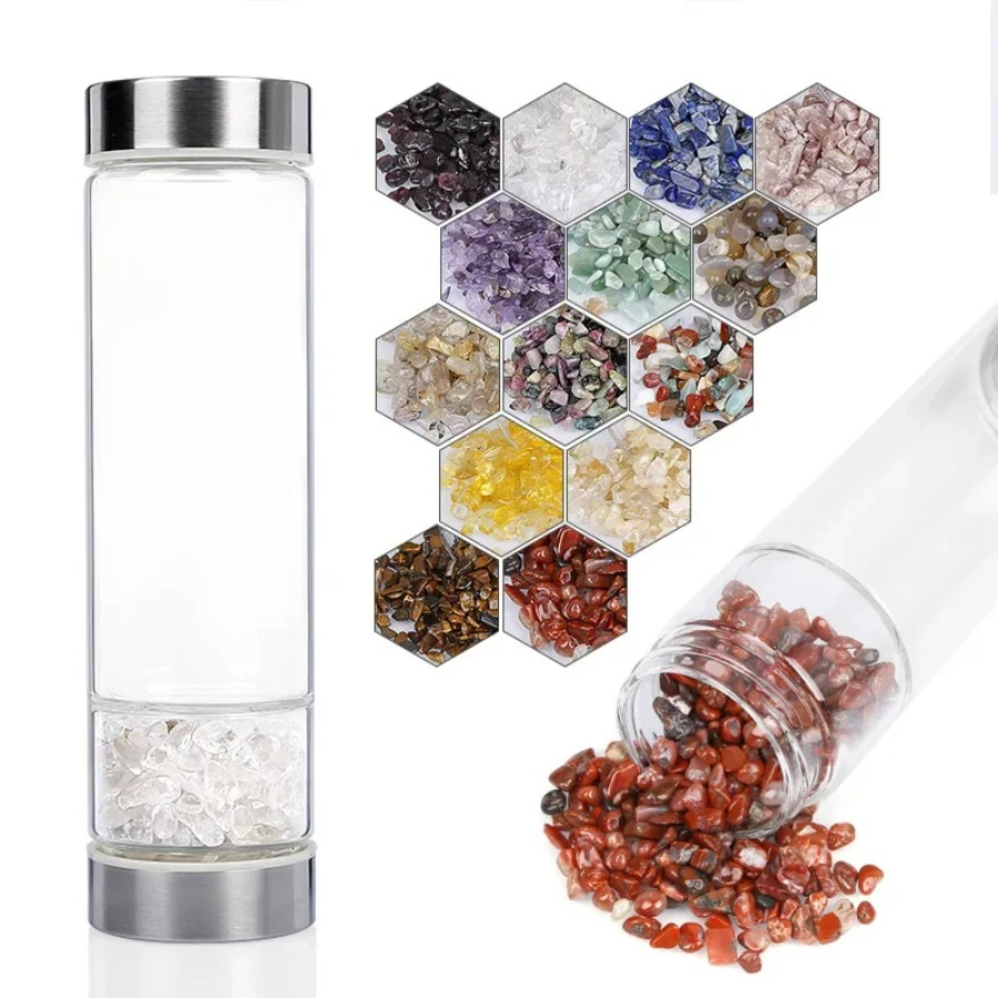 Large Diameter Crystal Natural - Outdoor Sport Glass Water Bottle review and price